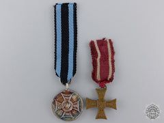 Two Polish Miniature Medals