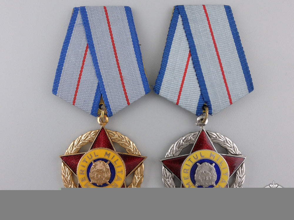 two_romanian_socialist_order_of_military_merit;1_st_and2_nd_classes_two_romanian_soc_55350bab3dd6b