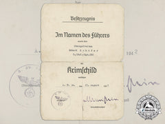 A Krim Shield Award Document 1942