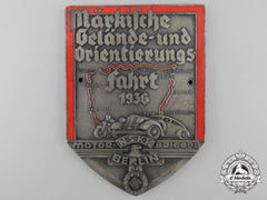 A 1936 Nskk Motor Brigade Berlin Plaque