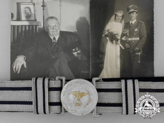 A Diplomatic Brocade Dress Belt With Buckle Attributed To Career Diplomat Dr. Kille