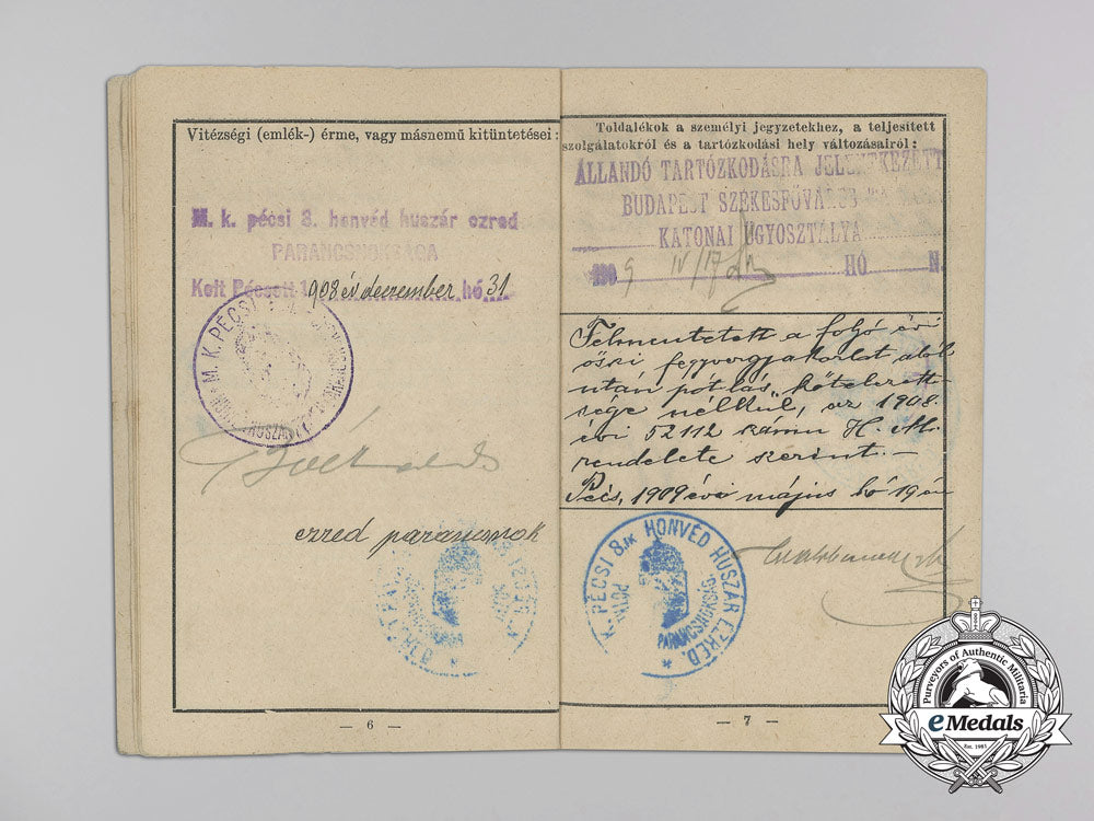 hungary._a_first_war_hussar's_military_identification_pass_v_562