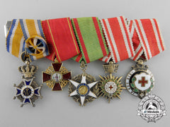 A Fine Gold Order Of St.anne Miniature Grouping