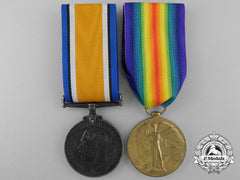 A First War Medal Pair To The West Yorkshire Regiment