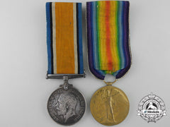 A First War British Medal Pair To The Leicestershire Regiment
