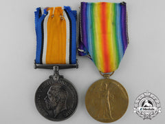 A First War British Medal Pair To The Gordon Highlanders