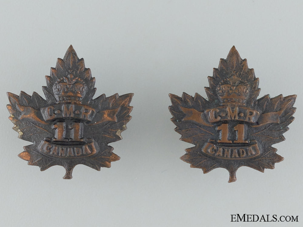wwi11_th_mounted_rifle_battalion_collar_badge_pair_wwi_11th_mounted_5377a96c3f07e