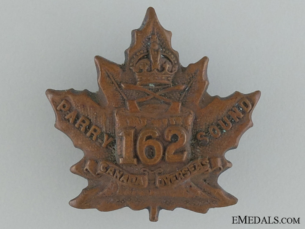 wwi162_nd_infantry_battalion_collar_badge_cef_wwi_162nd_infant_538a1ab1b8876