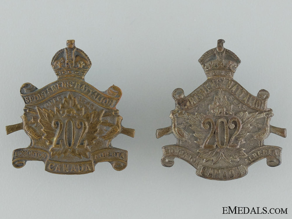 wwi202_nd_infantry_battalion_collar_badge_pair_cef_wwi_202nd_infant_5377a7845cdb7