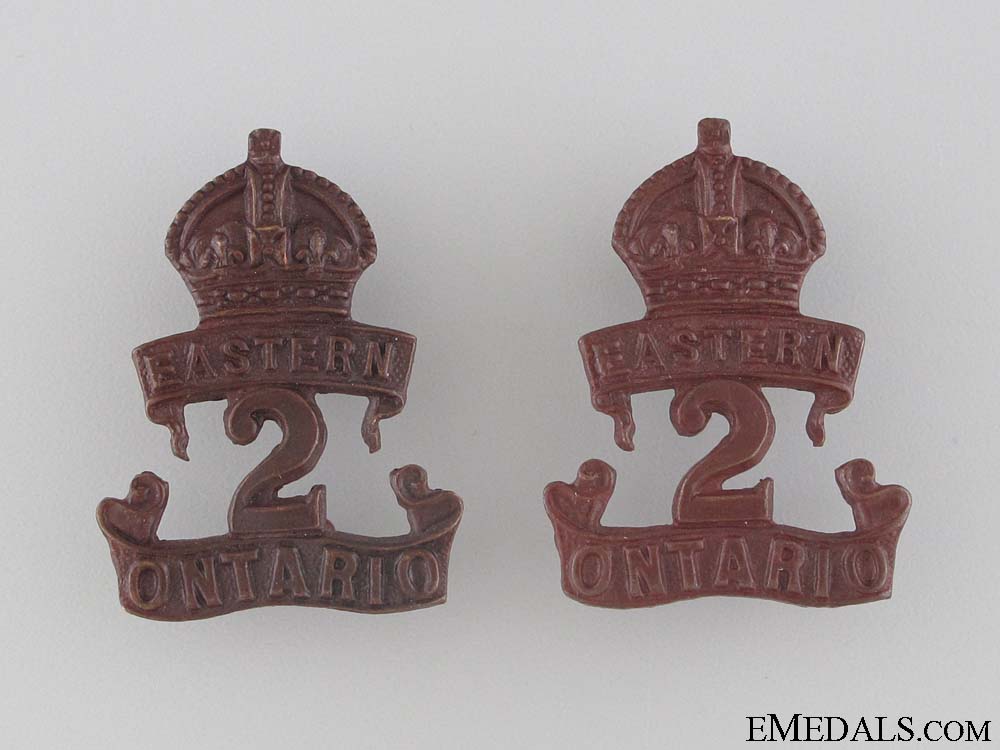 wwi2_nd_infantry_battalion_collar_tab_pair_cef_wwi_2nd_infantry_52c18e6730cdf
