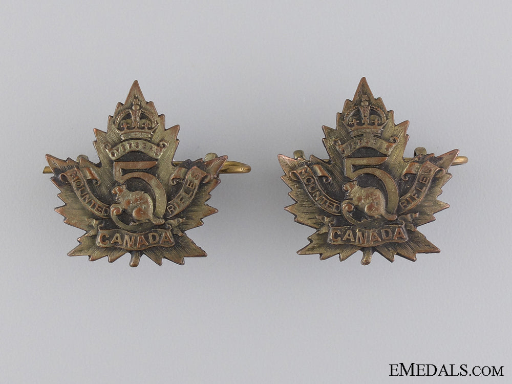 wwi5_th_mounted_rifle_battalion_collar_badge_pair_wwi_5th_mounted__54131afeba08e