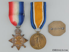 Wwi Medals & Id Tag To The Canadian Army Medical Corps