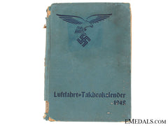 Wwii German Aviation Pocket Calendar 1942