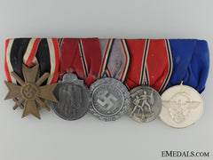 Wwii German Medal Bar Of Five Awards