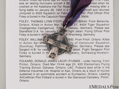 Wwii Memorial Cross To Pilot Donald James Folkard