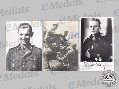 Germany, Ss. A Lot Of Postwar Signed Photos Of Waffen-Ss Knight’s Cross Recipients