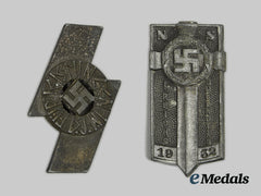 Germany, Third Reich. A Pair Of Youth Badge