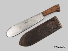 United States. A Marine Corps Bolo Knife With Boyt Leather Sheath 1943