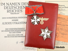 Germany, Third Reich. An Order Of The German Eagle, Ii Class Set By Godet With Case And Documents, To Alberto D’agostino
