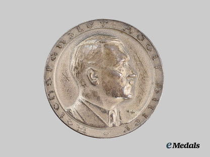 Germany, NSDAP. An AH Patriotic Medallion in Silver, with Case, by the Prussian Mint