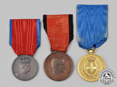 Italy, Kingdom. A Lot Of Three Medals