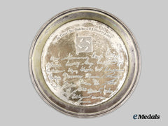 Germany, Third Reich. A 1934 Landespolizei General Göring Commemorative Silver Platter, By Bruckmann & Söhne