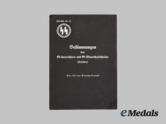 Germany, Ss. A Regulations Booklet For Enlisted Personnel And Ncos