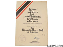 Documents To Hauptwachtmeister Walter Markewitz