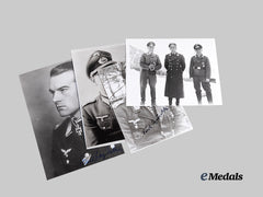 Germany, Third Reich. A Lot of Post-War Signed Knight’s Cross Winner Photogra