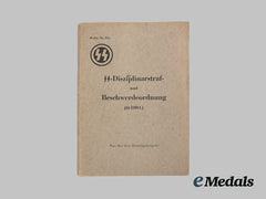 Germany, Ss. An Ss Disciplinary Regulations Booklet