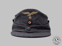 Germany, Luftwaffe. An Em/Nco’s Single Button M43 Field Cap