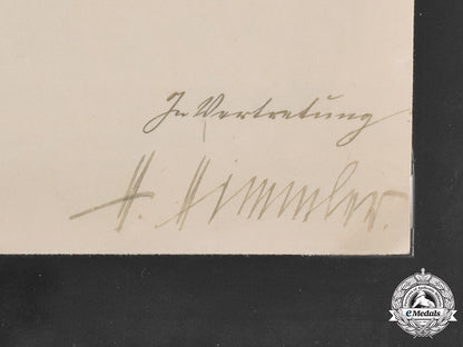 germany,_schutzpolizei._a1938_certificate_to_schutzpolizei_oberstleutnant_albert_loose,_signed_by_himmler_13007