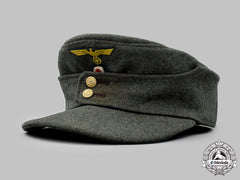 Germany, Kriegsmarine. A Coastal Artillery Em/Nco’s M43 Field Cap, By Opolka & Müller