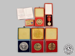 Czechoslovakia, Socialist Republic. A Mixed Lot Of Cased Decorations And Table Medals