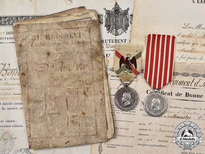 france,_ii_republic._an_italian_campaign&_mexican_expedition_medals_with_documents,51_st_infantry_of_the_line_regiment_155_m21_mnc0226_1