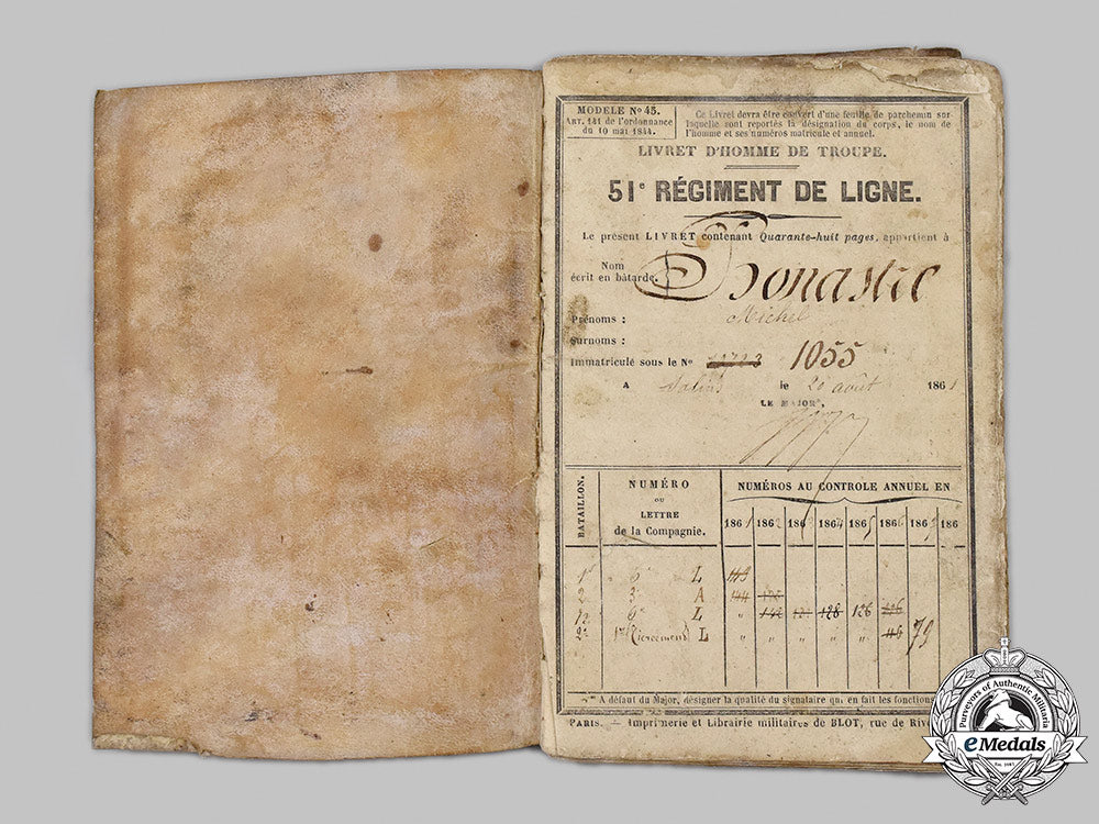 france,_ii_republic._an_italian_campaign&_mexican_expedition_medals_with_documents,51_st_infantry_of_the_line_regiment_159_m21_mnc0223_1