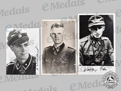Germany, Ss. A Lot Of Postwar Signed Photos Of Waffen-Ss Knight’s Cross Recipients