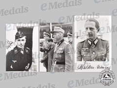 Germany, Wehrmacht. A Mixed Lot Of Postwar Signed Knight’s Cross Recipient Photos