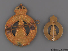 Wwii Canadian Forestry Corps Badges