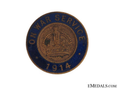 1914 On War Service Munition Workers Badge