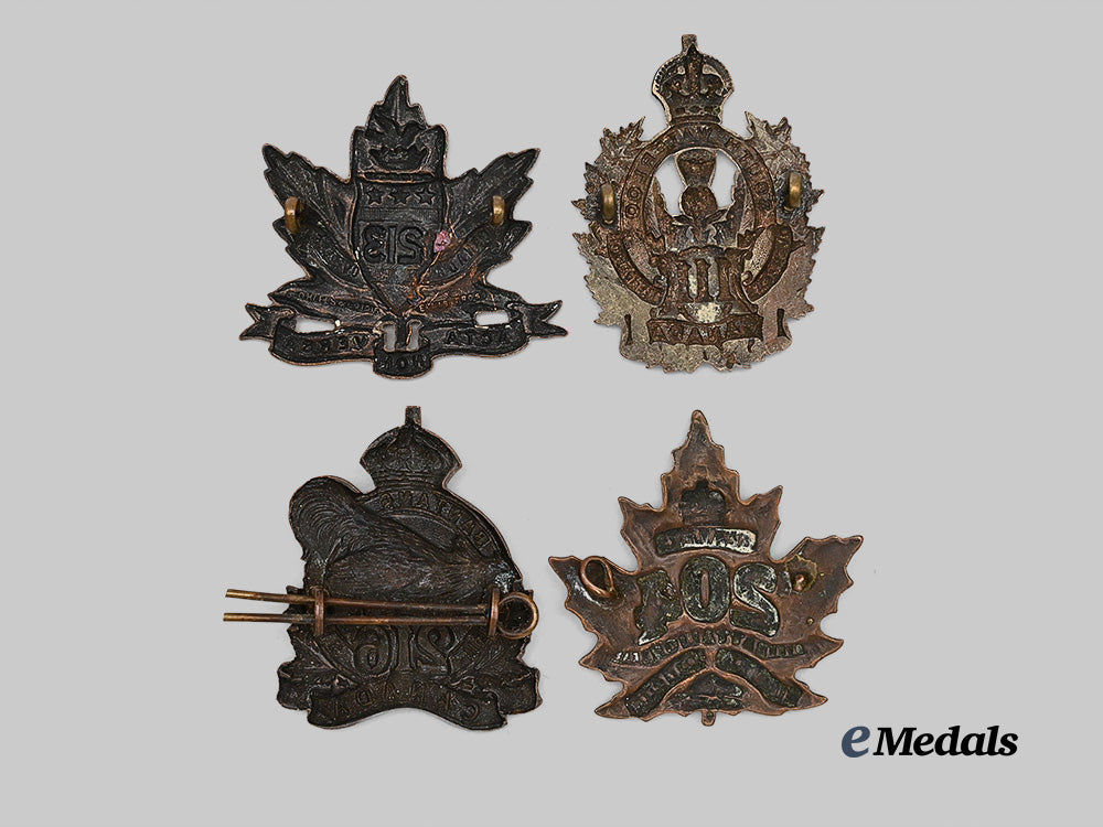 canada,_c_e_f._a_lot_of_four_cap_badges_e_medals__c7286_3(1)
