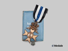 Bavaria, Kingdom. A Military Merit Cross, III Class with Swords, Crown, and Case, by Jacob Leser