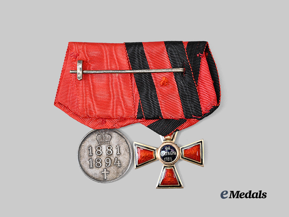russia,_imperial._a_medal_bar_with_order_of_st._vladimir,_i_v_class_in_gold_and_tsar_alexander_i_i_i_commemorative_medal_e_medals__e_u24859_4