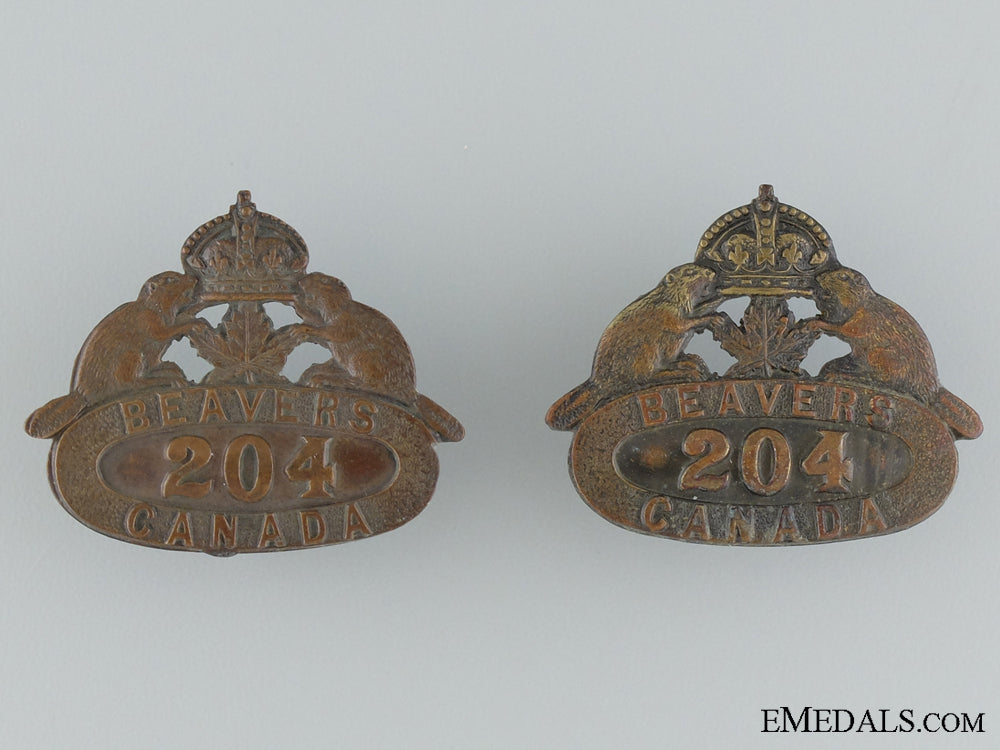 204_th_battalion(_toronto_beavers)_collar_badges_cef_204th_battalion__53727cbfd0f02