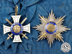 Prussia, Kingdom. An Order Of The Crown, I Class Set With Swords In Gold, By Neuhaus & Sohn, C.1914