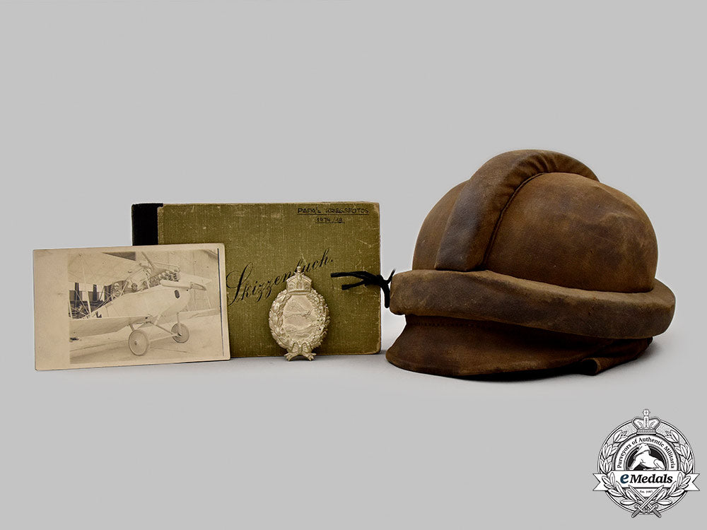 germany,_luftstreitkräfte._a_pilot’s_badge,_with_flight_helmet_and_photo_album,_to_wilhelm_wagner_25_m21_mnc0835_1