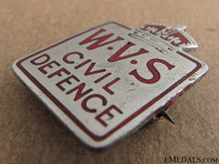 Wwii Women's Voluntary Service For Civil Defence Badge