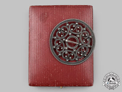 Germany, Third Reich. A Silver Germanic Folk Art Brooch, With Case, By Gahr