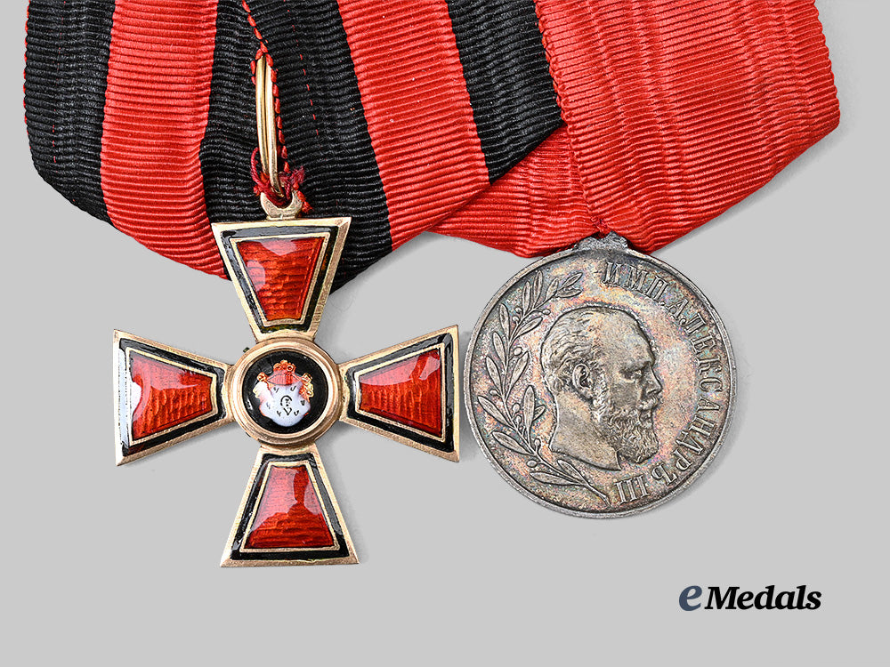 russia,_imperial._a_medal_bar_with_order_of_st._vladimir,_i_v_class_in_gold_and_tsar_alexander_i_i_i_commemorative_medal_e_medals__e_u24859_3