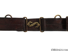 Wwi Cef Leather Snake Belt - Named